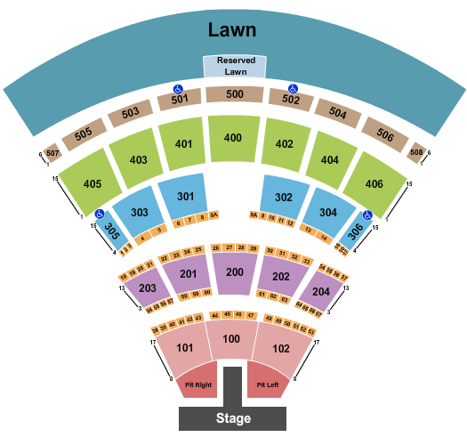 Darien Lake Amphitheater Darien Concerts Seating Chart