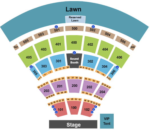 Darien Lake Amphitheater Darien Concerts Seating Chart